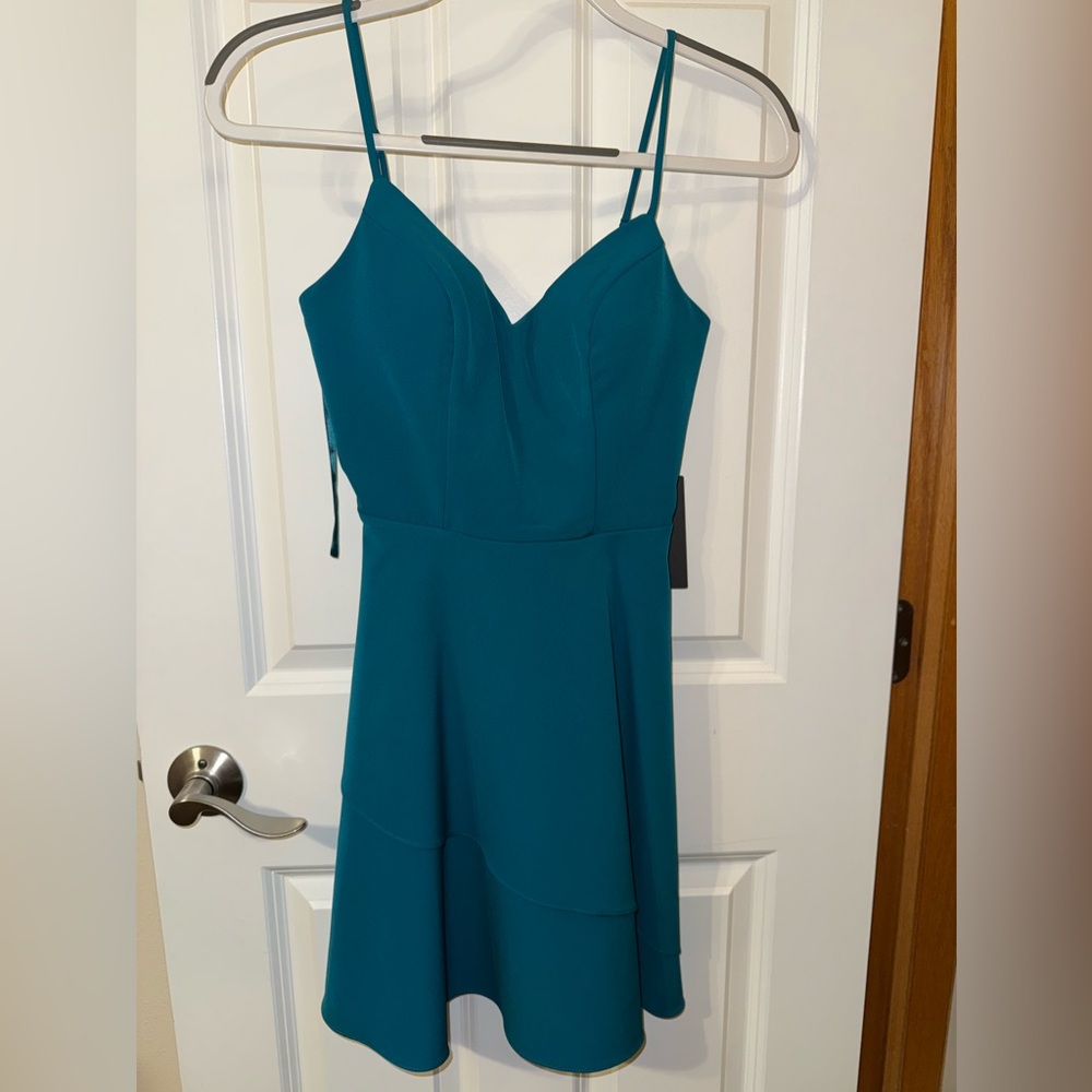 City vibe Teal mini dress